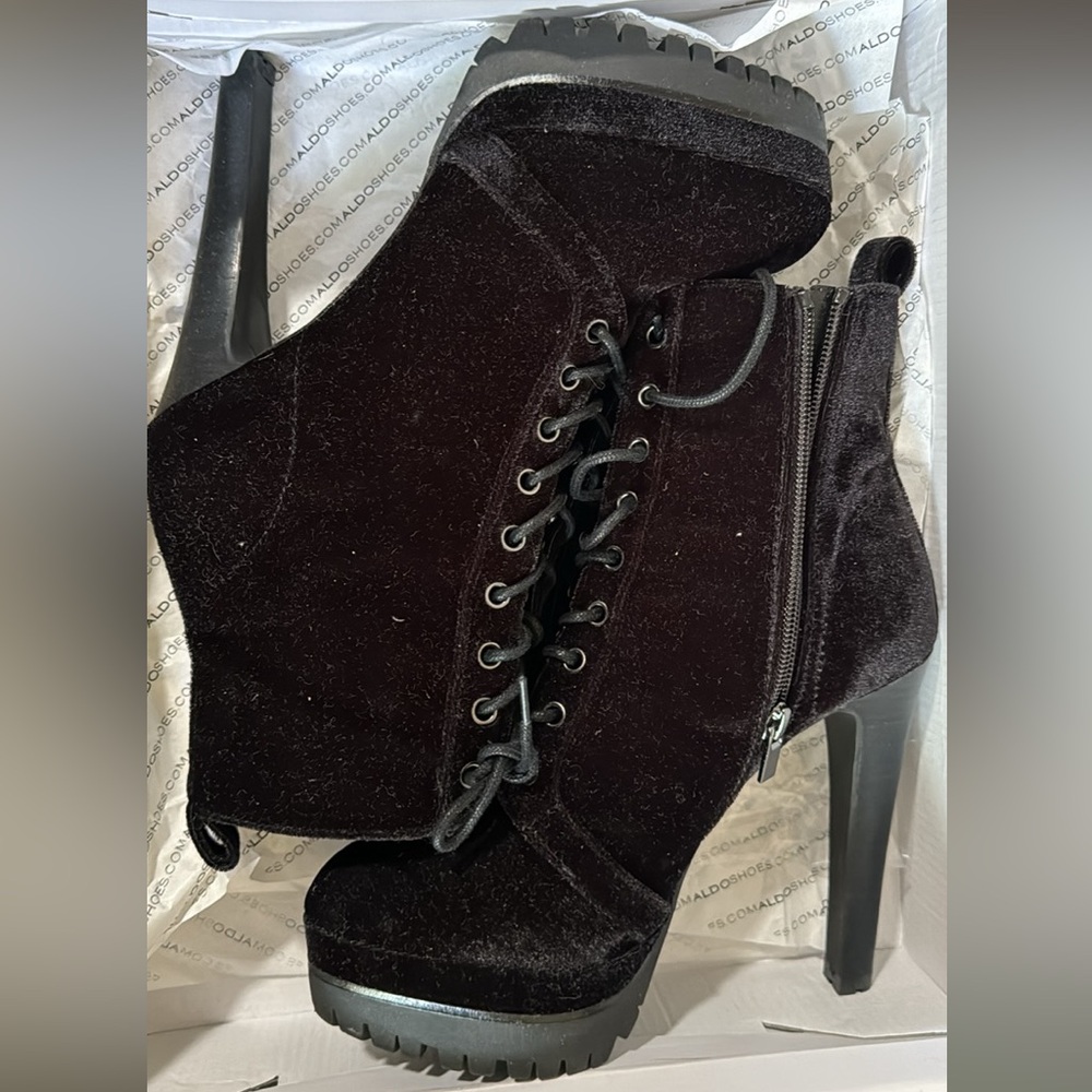 NEW ALDO Velvet Ankle Boots